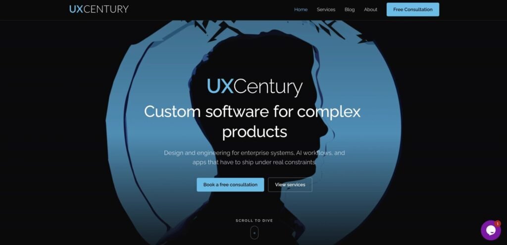 Dark, conversion-led site for a software studio